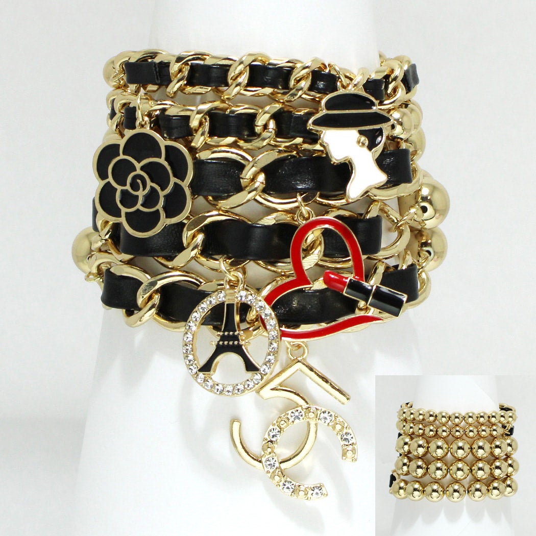 Kiam family vintage enamel designer stretch bracelet | Vintage jewelry  bracelets, Stretch bracelets, Bracelets